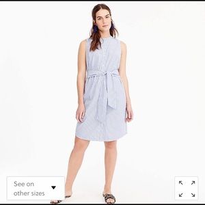 NWT J.Crew Sleeveless Shirtdress in Striped Cotton